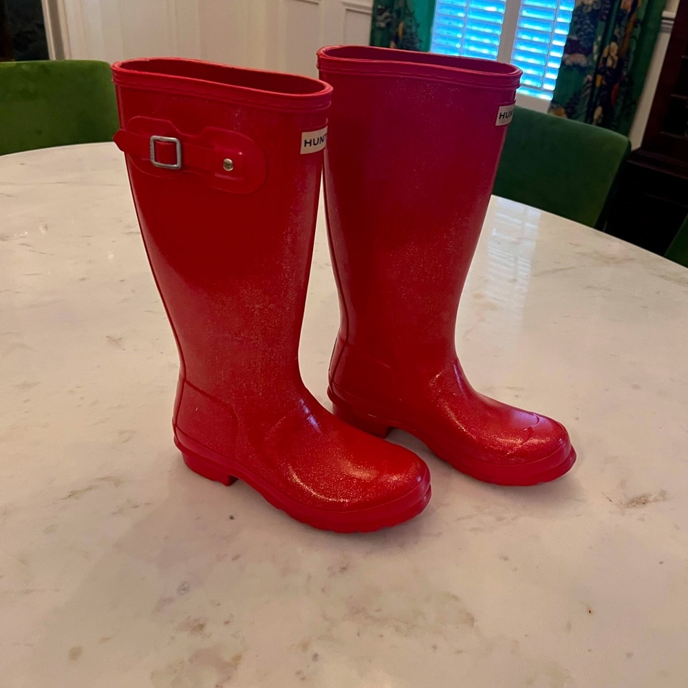 Fushia girls Huntee Boots w/sparkle